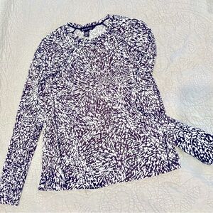 Athleta long sleeve patterned shirt, size XXS, worn once, like new.
